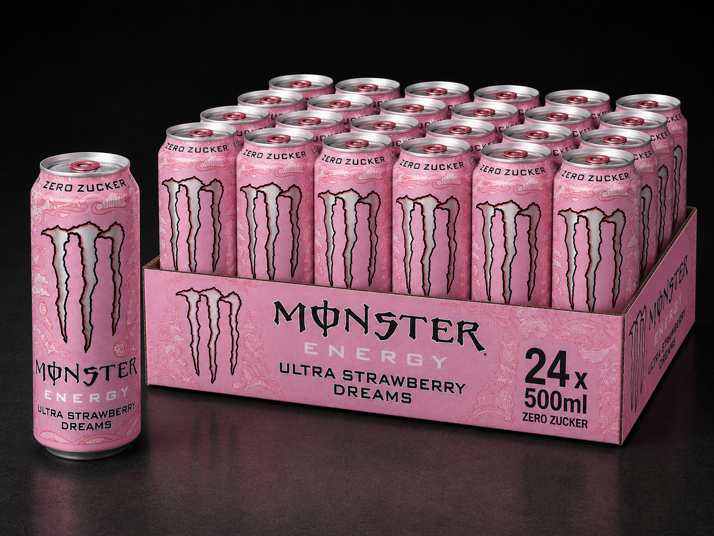 Monster Energy Ultra Strawberry dreams Zero Sugar 500ml Can 24pcs