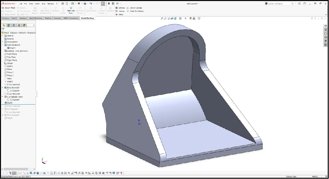 Konstruiran CAD-model nosilca v programu SOLIDWORKS