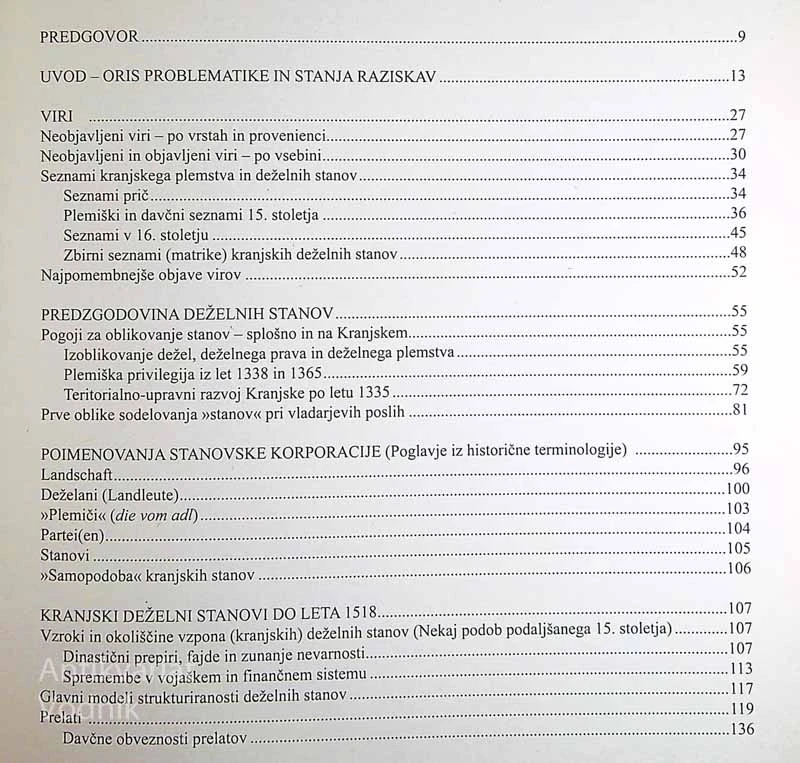 DEŽELA – KNEZ – STANOVI; OBLIKOVANJE KRANJSKIH DEŽELNIH STANOV IZ ZBOROV DO LETA 1518, Andrej Nared