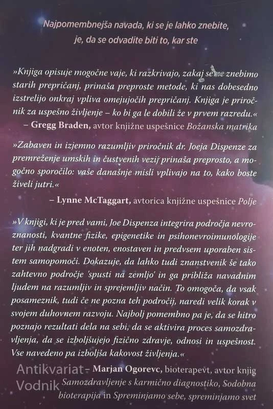 ODVADITE SE BITI TO, KAR STE, Joe Dispenza