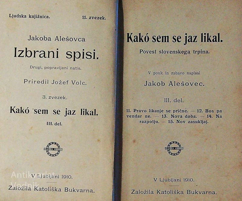 LJUDSKA KNJIŽNICA; IZBRANI SPISI III. JAKOBA ALEŠOVCA