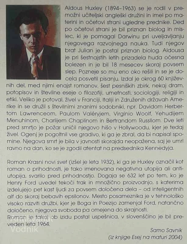KRASNI NOVI SVET, Aldous Huxley