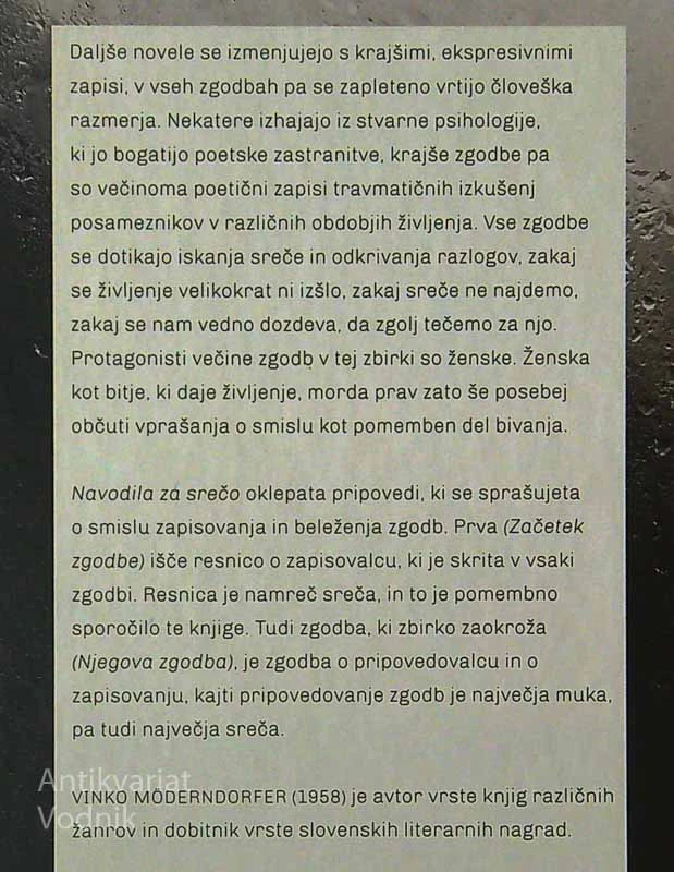 NAVODILA ZA SREČO, Vinko Möderndorfer