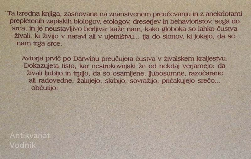 KO SLONI JOKAJO: ČUSTVENO ŽIVLJENJE ŽIVALI, J.M. Masson & S. McCarthy