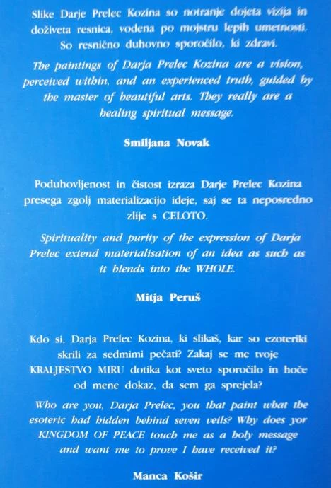 KRALJESTVO MIRU, Darja Prelec Kozine