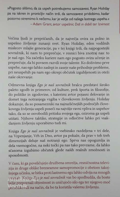 EGO JE NAŠ SOVRAŽNIK, Ryan Holiday