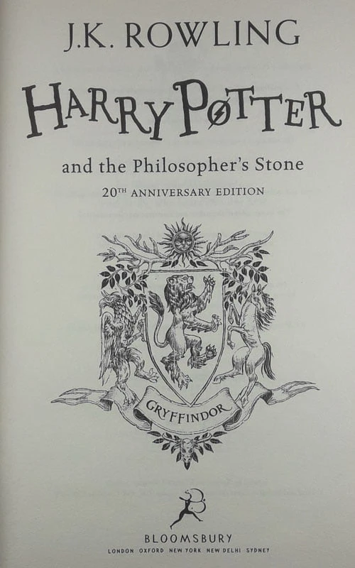 HARRY POTTER AND THE PHILOSOPHER’S STONE GRYFFINDOR EDITION (LIMITED EDITION),