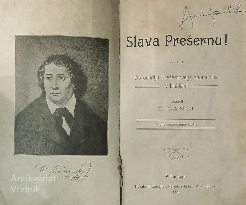 SLAVA PREŠERNU!, E. Gangl