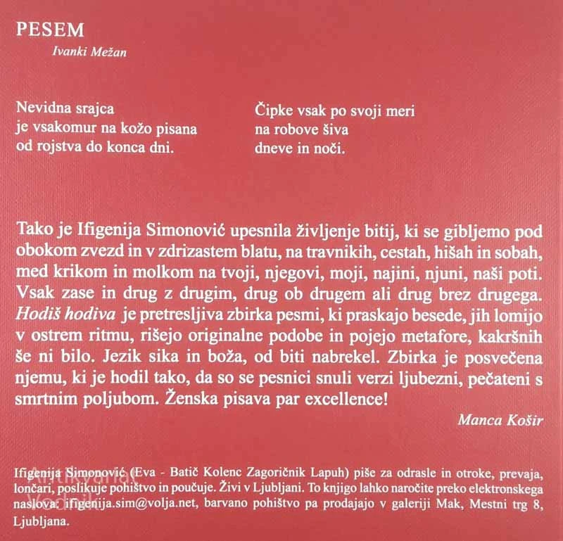 HODIŠ HODIVA, Ifigenija Simonović