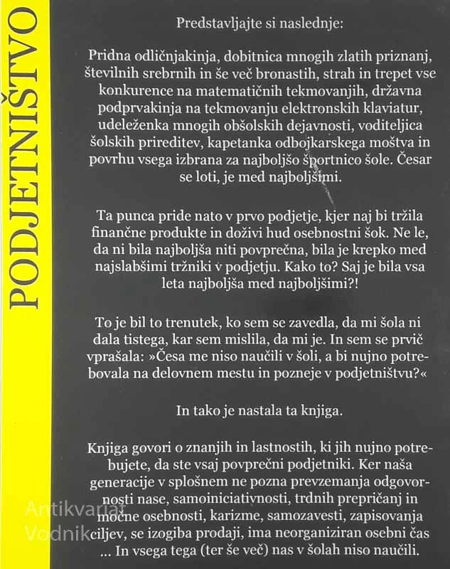 ČESAR NAS NISO NAUČILI V ŠOLAH: PODJETNIŠTVO, Petra Škarja