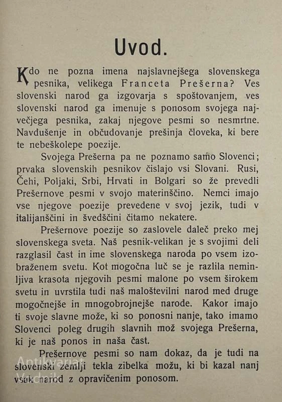 SLAVA PREŠERNU! E. Gangl