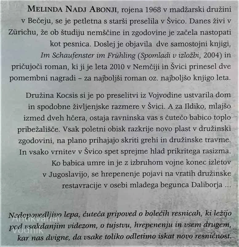GOLOBI VZLETIJO, Melinda Nadj Abonji