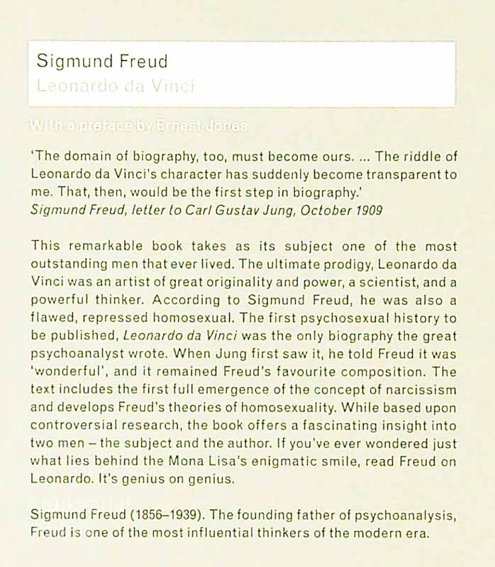 LEONARDO DA VINCI, Sigmund Freud