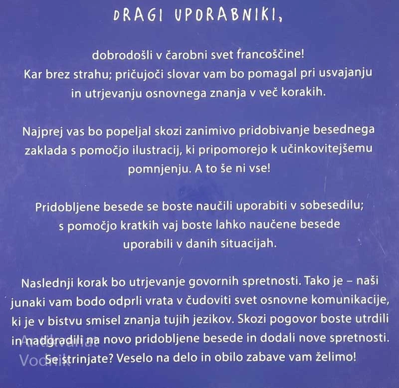 SLOVENSKO-FRANCOSKI SLIKOVNI SLOVAR, Barbara Majcenovič Kline