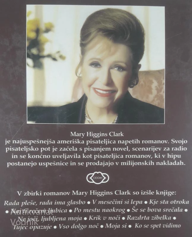 RADA PLEŠE, RADA IMA GLASBO, Mary Higgins Clark