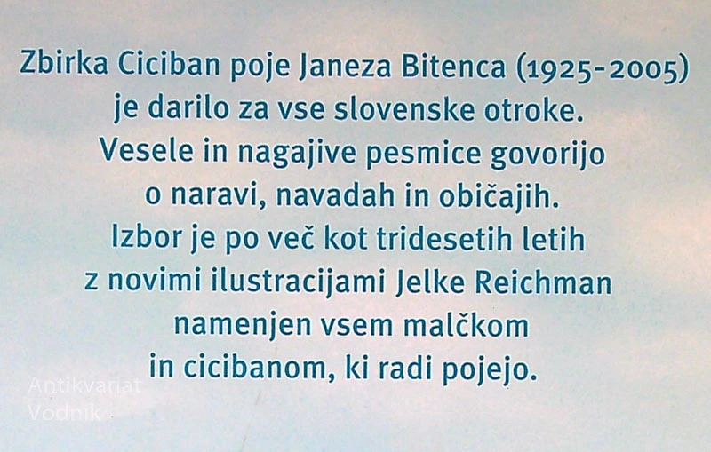 CICIBAN POJE, Janez Bitenc, ilustrirala Jelka Reichman