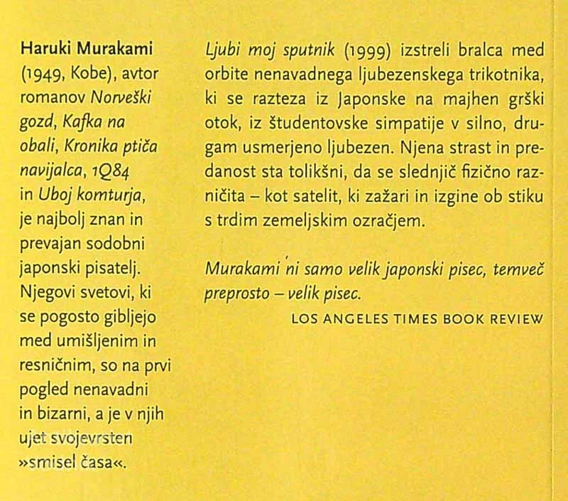 LJUBI MOJ SPUTNIK; Haruki Murakami
