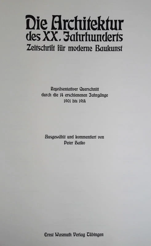 DIE ARCHITEKTUR DES XX. JAHRHUNDERTS, Wasmuth