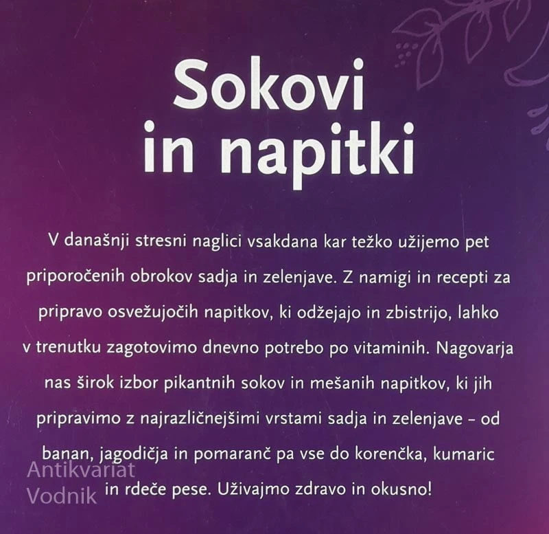 SOKOVI IN NAPITKI, več avtorjev