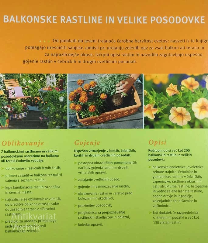 BALKONSKE RASTLINE IN VELIKE POSODOVKE, J. Mayer