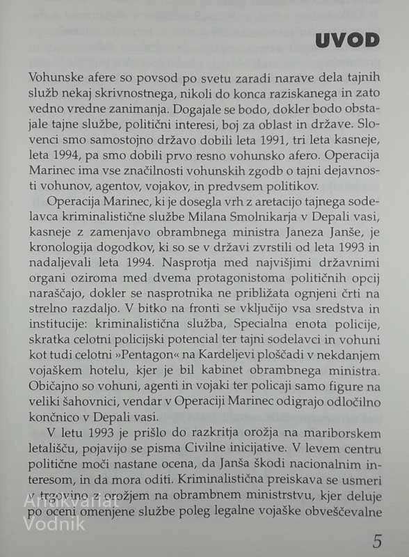 OPERACIJA MARINEC, Vladimir Vodušek