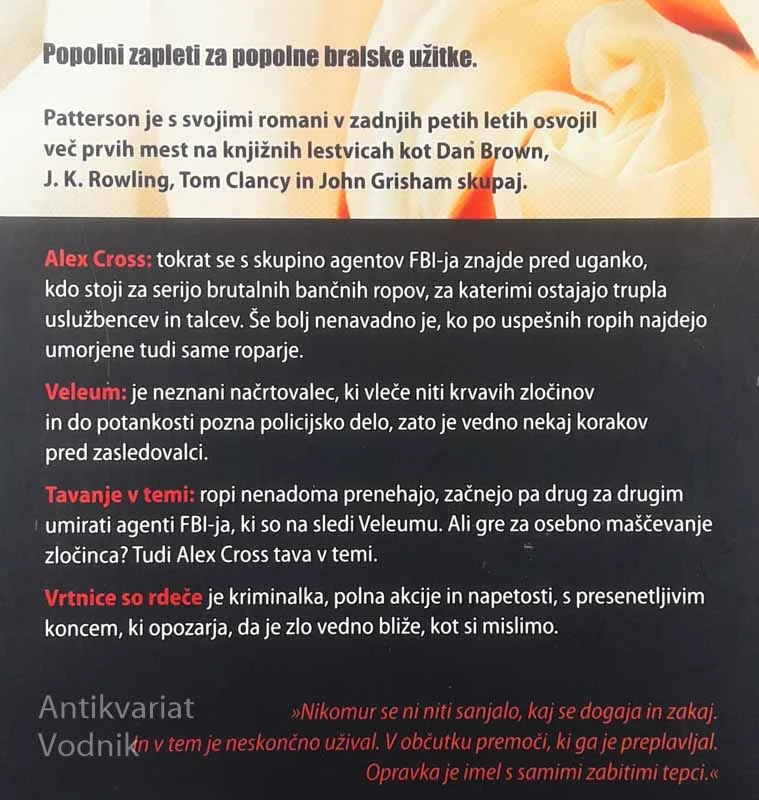 VRTNICE SO RDEČE, James Patterson
