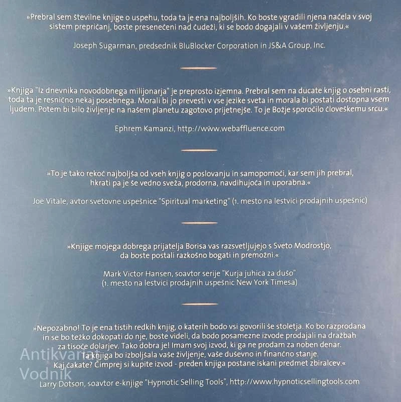 IZ DNEVNIKA NOVODOBNEGA MILIJONARJA ALI BOGASTVO JE V NAS, B. Vene, N. Grubiša
