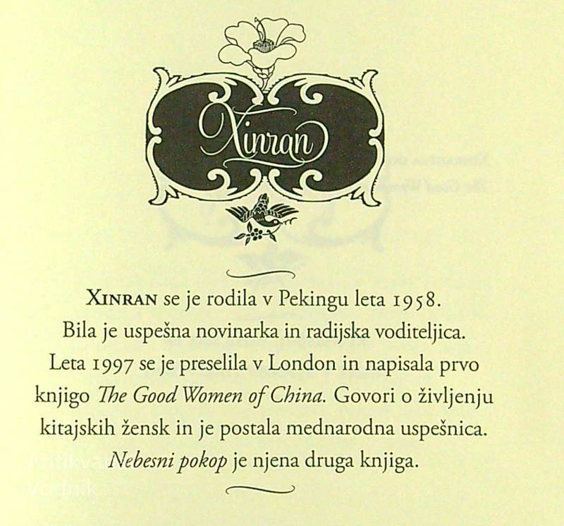 NEBESNI POKOP, Xinran