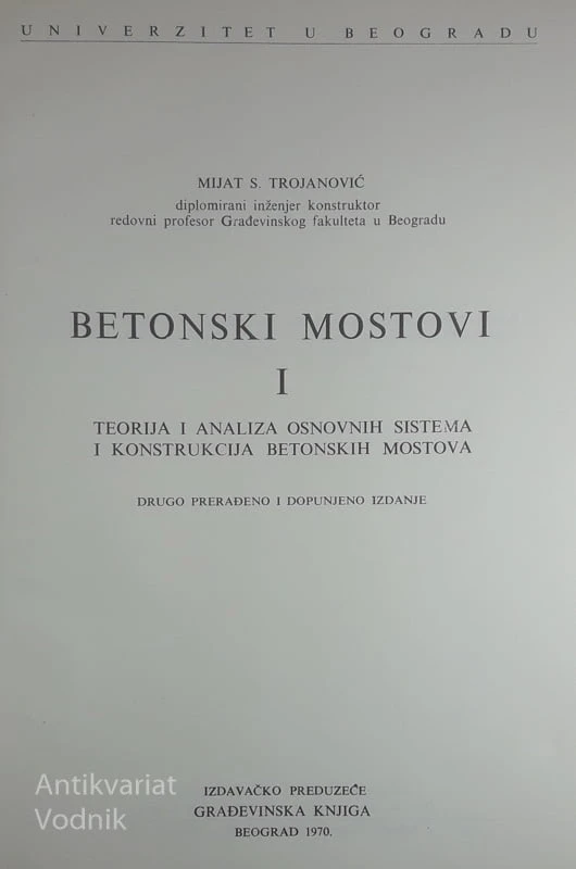 BETONSKI MOSTOVI, M. S. Trojanivić