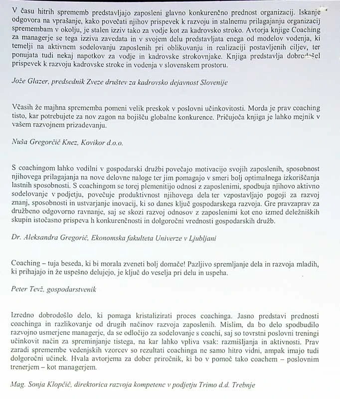 COACHING ZA MANAGERJE, Franci Čeč in Boštjan Grošelj
