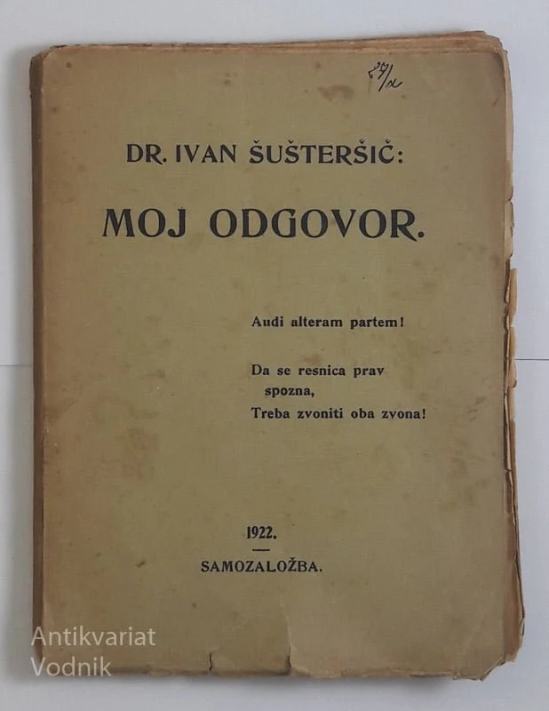 MOJ ODGOVOR, dr. Ivan Šušteršič