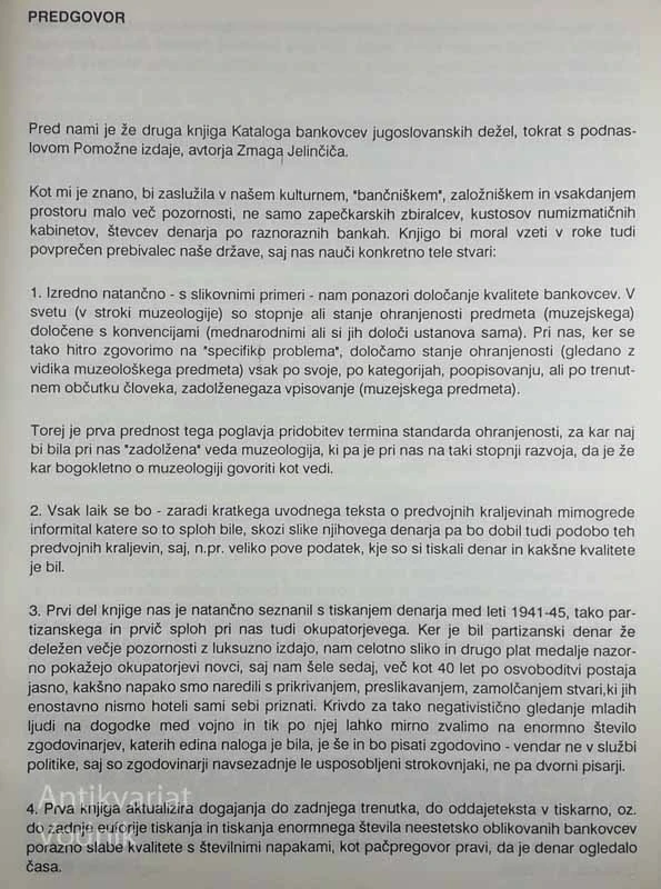 KATALOG BANKOVCEV JUGOSLOVANSKIH DEŽEL, Zmago Jelinčič