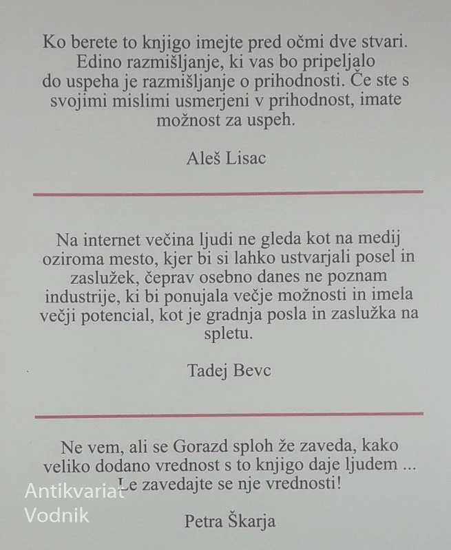ZASLUŽEK NA INTERNETU ZA ZAČETNIKE, Gorazd Svete
