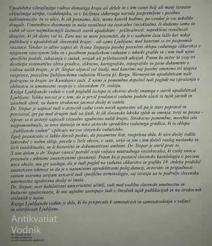 LJUBLJANSKE VEDUTE, Ivan Stopar