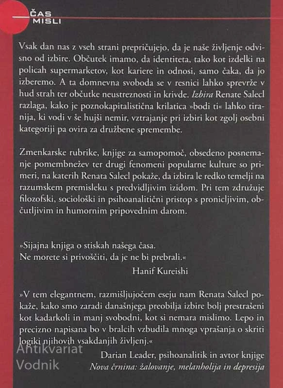 IZBIRA Renata Salecl