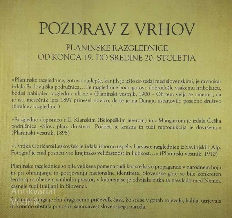 POZDRAV Z VRHOV, več avtorjev