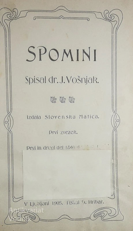 SPOMINI, dr. J. Vojšnjak