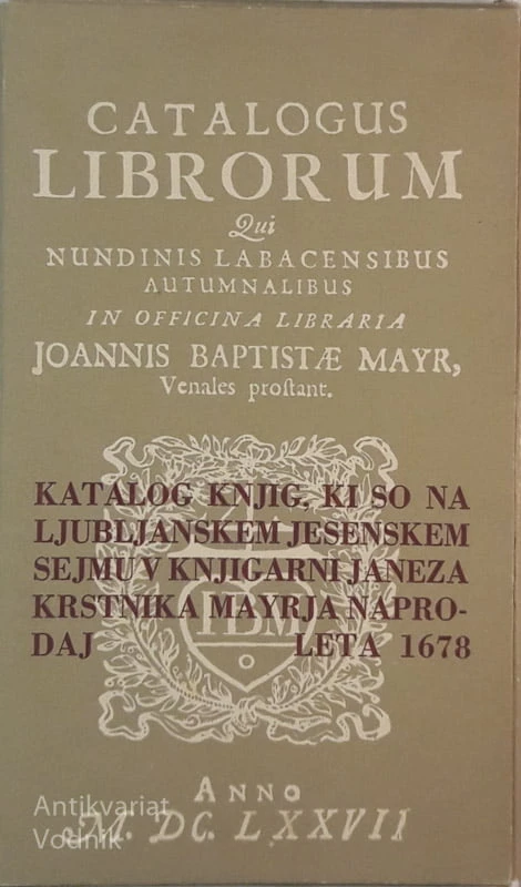 L. B. Meyr, CATALOGUS LIBRORUM 1678, Faksimile
