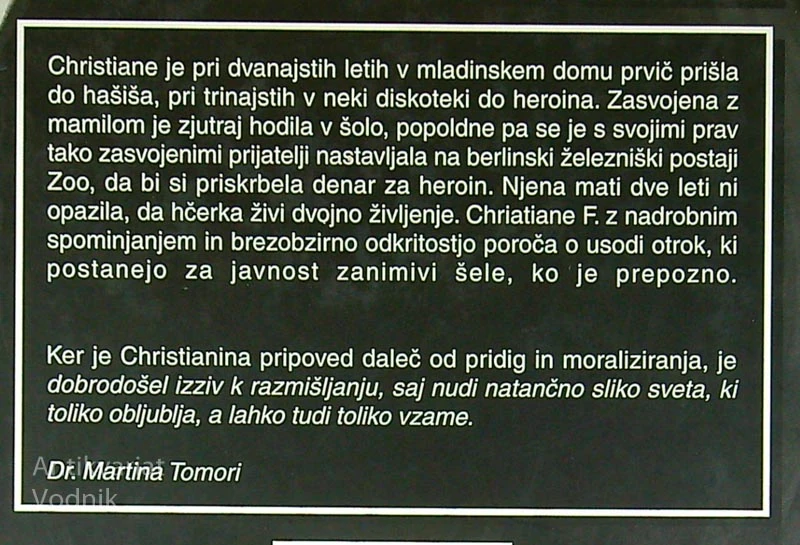MI, OTROCI S POSTAJE ZOO, Christiane Felscherinow