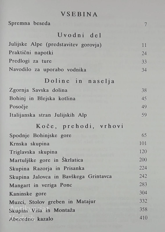 JULIJSKE ALPE, PLANINSKI VODNIK, Tine Mihelič