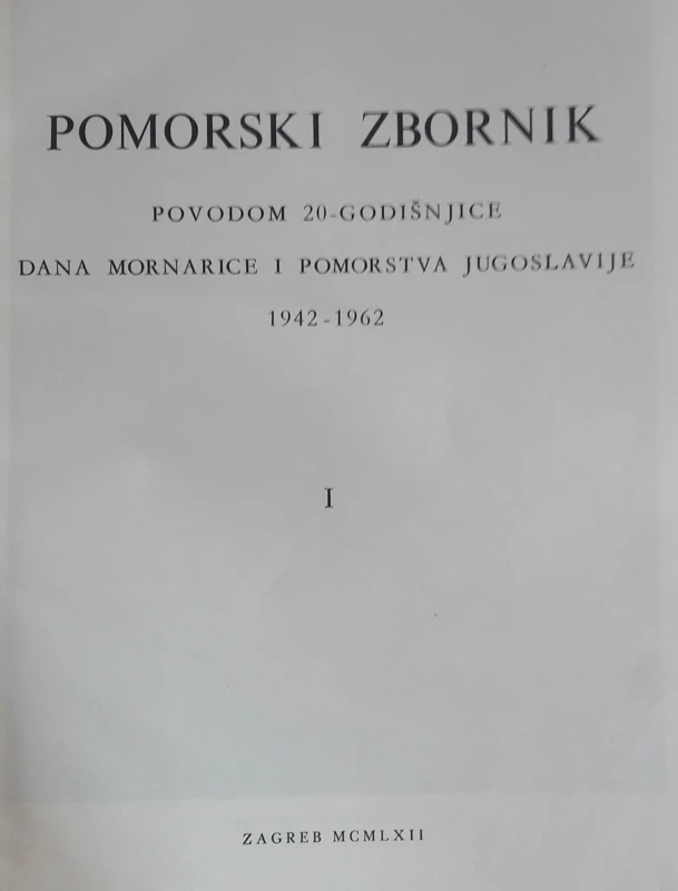 POMORSKI ZBORNIK 1942 – 1962, I. in II. del