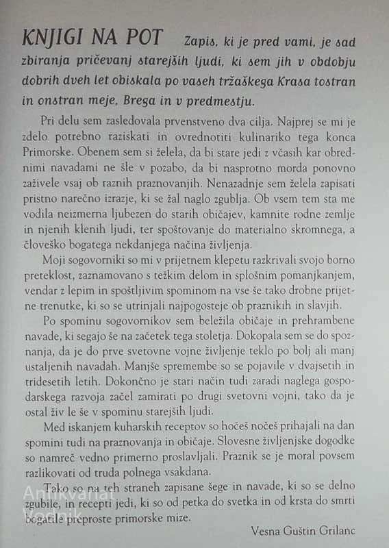 JE VEČ DNEVOU KU KLOBAS, Vesna Guštin Grilanc