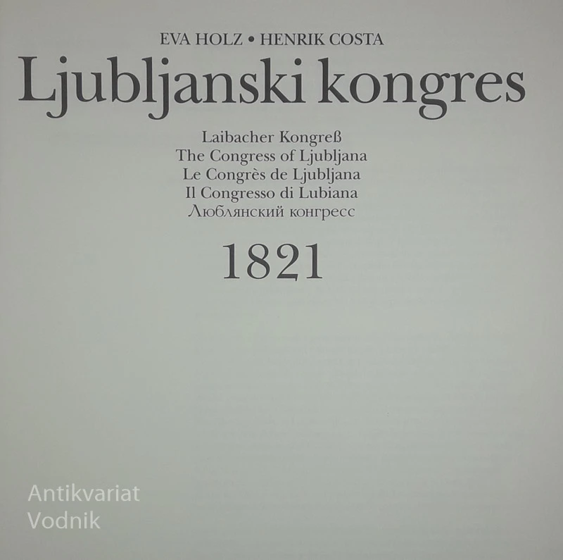 LJUBLJANSKI KONGRES, Eva Holz in Henrik Costa