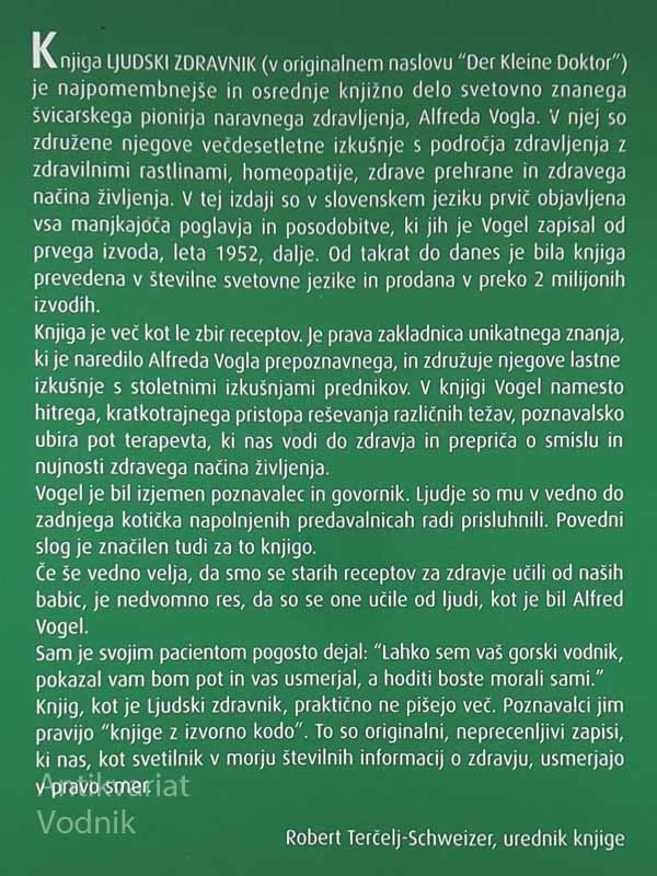 LJUDSKI ZDRAVNIK, Alfred Vogel