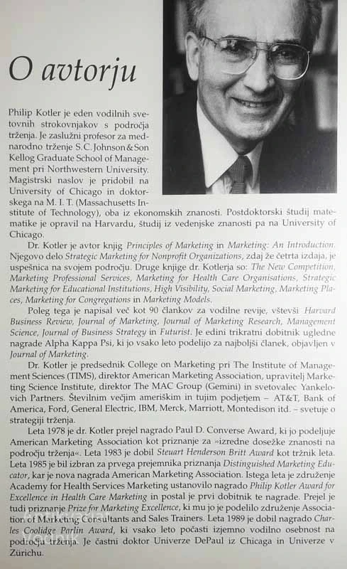 MARKETING MANAGEMENT; TRŽENJSKO UPRAVLJANJE, Philip Kotler
