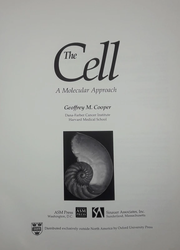 THE CELL, A MOLECULAR APPROACH, Geoffrey M. Cooper
