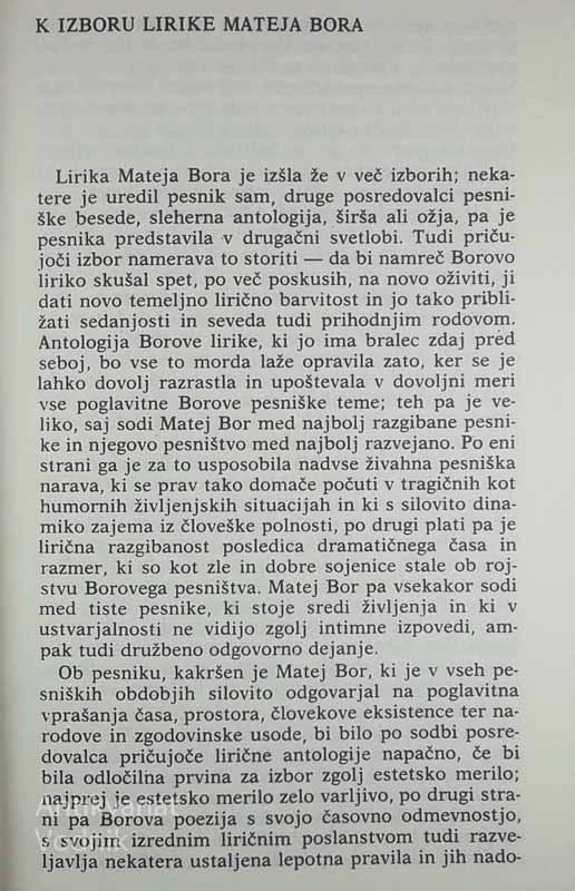 PESMI, Matej Bor