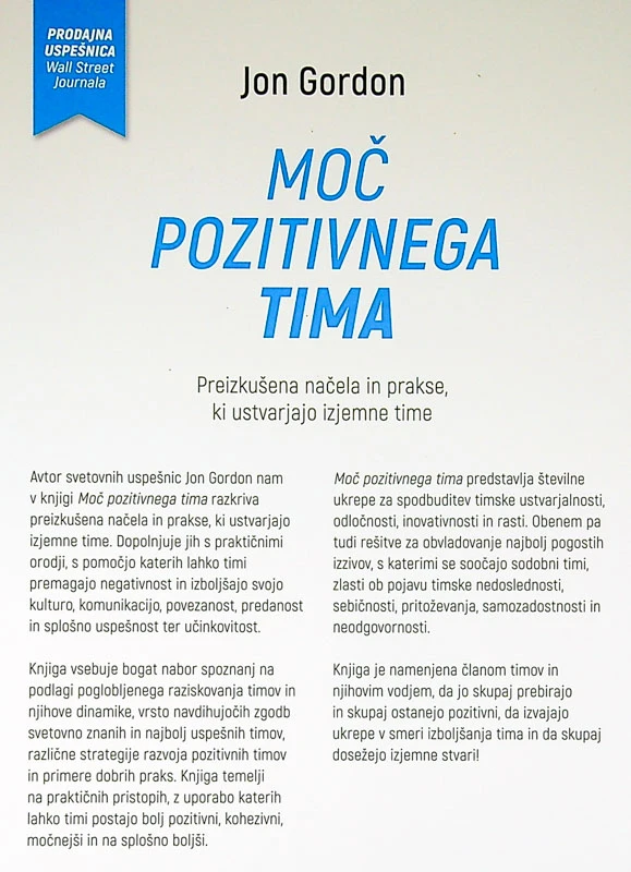 MOČ POZITIVNEGA TIMA, Jon Gordon