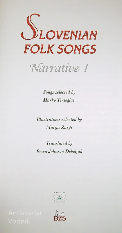 SLOVENSKE LJUDSKE PESMI/SLOVENIAN FOLK SONGS, Marko Terseglav