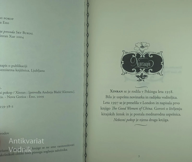 NEBESNI POKOP, Xinran